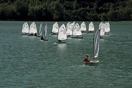 Mini Yacht race at Cavazzo lake